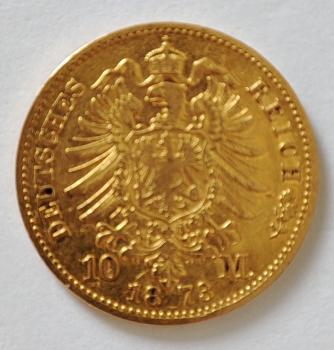 Kaiserreich 10 Mark Gold Preussen Wilhelm I 1973 B ss